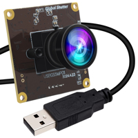 Module de caméra USB 5MP 50fps Global Shutter 120 °   Webcam Mini PC UVC 1080P 60fps sans distorsion, sans pilote, pour Linux et Android
