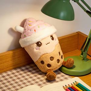 Porte-clés en peluche Kawai en forme de tasse de thé au <span class=keywords><strong>lait</strong></span>, avec perles de fruits, coussin en forme de Bubble Boba, jouet en peluche personnalisé - Product Image 3