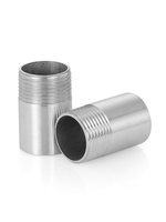 Raccord de tuyauterie d'eau à connexion directe en acier inoxydable 304, à extrémité unique, mâle BSPP/BSPT PT, pour extensions de 1/2 pouce, 3/4 pouce et 1 pouce