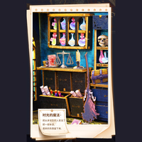 CAYI Magic Market Book Nook, puzzle en bois 3D, porte-livres, maison miniature à faire soi-même, insert de bibliothèque, kit de book nook, puzzle éducatif