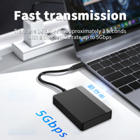 TRANSBLUE 2,5 pulgadas 2 en 1 2 bahías USB3.0 a SATA 5Gbps Velocidad ABS HDD SSD Caja de disco duro externo con función RAID