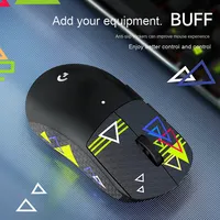 Autocollants en PVC pour souris de jeu sans fil avec fonction antidérapante et anti-sueur "Dog Shit King" Design spécial