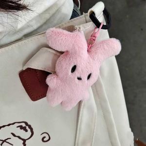 Porte-clés peluche lapin pelucheux Kawaii, peluche lapin, poupée, griffe, doux, animal en peluche souvenir - Product Image 4