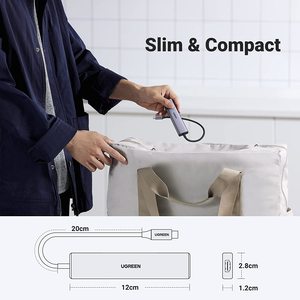 UGREEN <span class=keywords><strong>USB</strong></span> C Hub 5 en 1 <span class=keywords><strong>USB</strong></span> C <span class=keywords><strong>a</strong></span> <span class=keywords><strong>HDMI</strong></span> Splitter 3 <span class=keywords><strong>USB</strong></span> <span class=keywords><strong>A</strong></span> 3,0 Puerto y 5Gbps Tipo C Puerto de datos 4K <span class=keywords><strong>HDMI</strong></span> Puerto PD 100W Carga para PC - Product Image 6