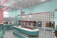 Conception de comptoir de café commercial pour café et expresso, mise en page 3D personnalisée avec service de planification d'équipement