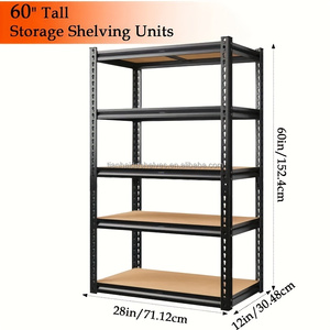 Étagères de garage utilitaires OEM, étagères de rangement pour outils, étagères à moyenne capacité, rayonnage sans boulons, rayonnage à palettes, stockage d'entrepôt - Product Image 2