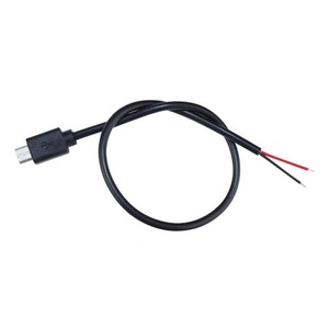 Cavo Connettore <span class=keywords><strong>Micro</strong></span> <span class=keywords><strong>USB</strong></span> Maschio/Femmina a <span class=keywords><strong>2</strong></span> Pin/4 Pin con Estremità a Filo Aperto a <span class=keywords><strong>2</strong></span>/4 Conduttori per Ricarica e Trasferimento Dati - Product Image 3