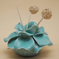Direct de l'usine Écologique Populaire En Céramique De Luxe Parfum Fleur Porcelaine Aroma Fleur Diffuseur Désodorisant Morandi Couleur