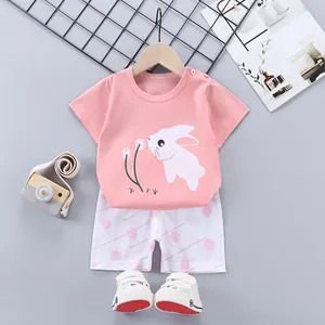 2022 New Designer Kids Suit Wholesale Baby Girls And Boys Summer Casual Clothes 1-5Years Children Vest Clothing Sets