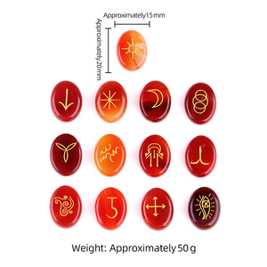 Natural <strong>Crystal</strong> Rune Stones <strong>Set</strong> 13pcs Quartz Agate <strong>Crystal</strong> Stone Witches Reiki Healing Energy Rune Letter <strong>Crystal</strong> Carving Crafts - Product Image 5