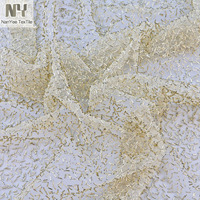 Nanyee Textile haut de gamme luxe spécial broderie or perles Tube maille tissus paillettes dentelle