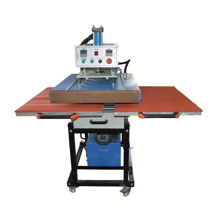 Aceite hidráulico conductor 24x32 pulgadas doble mesa de corte de chapa de fondo de hierro de la máquina de prensa de calor