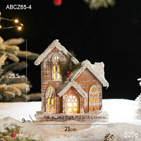 Décorations de Noël Assorties Tendance 2026 Ornements de Maison Vintage en Bois avec LED Finition Neigeuse Décoration de Table de Fêtes