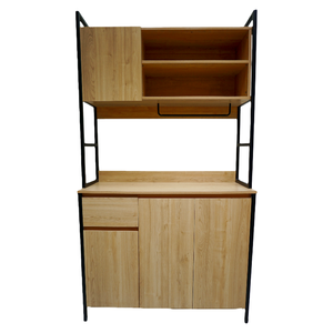 ארון עץ בסגנון מודרני עם רגליים מתכת ידידותי לסביבה אחסון & תצוגה מדף עבור סלון - Product Image 1