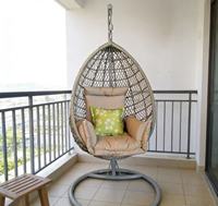 Meubles de jardin, lit suspendu en rotin, chaise suspendue, hamac suspendu, chaise œuf suspendue