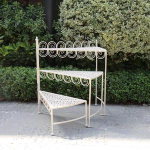 Classica 3 Strati Planter Stand Vaso di Fiori <span class=keywords><strong>In</strong></span> <span class=keywords><strong>Ferro</strong></span> <span class=keywords><strong>Battuto</strong></span> Stand Forniture Da Giardino - Product Image 4
