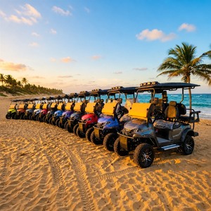 Carrito <span class=keywords><strong>de</strong></span> Golf Eléctrico Skywork Classic Amarillo para Uso Familiar en <span class=keywords><strong>la</strong></span> Playa, 4 Plazas, con Motor <span class=keywords><strong>de</strong></span> CA <span class=keywords><strong>de</strong></span> 48V - Product Image 4