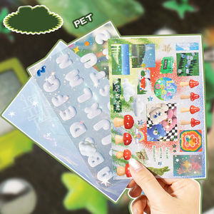 JHM 72 unids/pack libro de pegatinas Shallow Dreamland Series Old Morning Style Elements Handbook Valley Beauty DIY Goo Card Collage - Product Image 5