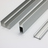 Profils en aluminium architectural anodisé noir ultra modernes pour cadre de fenêtre à persiennes en verre résidentiel