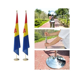 Giá Rẻ Chất Lượng Cao Double Sided In Ấn 2M 3M Chiều Cao Cực Tùy Chỉnh Lớn Trong Nhà Tầng Thường vụ Văn Phòng Cờ Với In Logo - Product Image 3