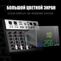 Console de mixage audio analogique professionnelle 4/6/8 canaux avec Bluetooth et fonction d'enregistrement pour le streaming en direct et la diffusion de podcasts