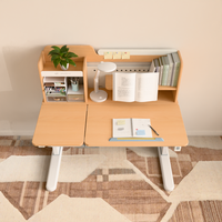 Bureau ergonomique moderne pour enfants, en bois massif, avec structure en aluminium, hauteur réglable, matériaux écologiques, pour la maison, le bureau, le salon