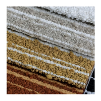 Tela de Jacquard de Poliéster para Tapicería de Sofás, Diseño Clásico a Rayas, Material Tejido Bouclé