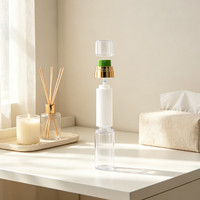 Flacon cosmétique haut de gamme en plastique sous vide de 50 ml, emballage pulvérisateur sans air en PET, soin hydratant, double paroi, contenant populaire