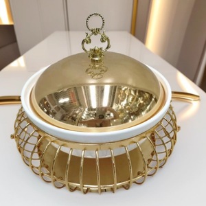 Calentador de Comida de Acero Inoxidable de 2.0L, Diseño Hueco Dorado, Equipo de Calentamiento para Restaurantes y Hoteles - Product Image 3