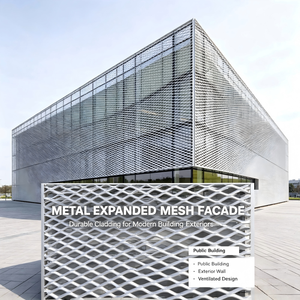 Panel de Revestimiento Metálico Personalizado con Patrón de Diamante para Fachadas de Edificios - Product Image 1