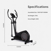 Indoor-Cardio Ellipsentrainer mit 4,5 kg Schwungrad, LCD-Herzfrequenzmesser und Trainingsprogramm für das Heimtraining