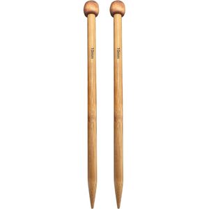 Indskill Large Size Bamboo <b>Knitting</b> Needle Straight Single Pointed Thick Knit Needles 10-inch Length Jumbo <b>Knitting</b> Needles - Product Image 1