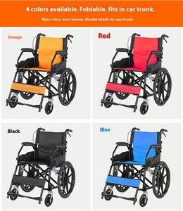 Silla de ruedas plegable de viaje portátil ligera de 8,8 kg con bolsa de transporte para personas mayores fácil de usar - Product Image 6