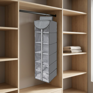 Mnj Six Layer Non-Woven Fabric Space-Saving Portable Simple Design Clothes Organizer 30x30x120cm Storage Box for <b>Wardrobe</b> Closet - Product Image 3