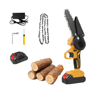 Mini-tronçonneuse sans fil Ananke Tools avec guide-chaîne de 6 pouces, machine à couper les branches de bois de qualité industrielle et pour le bricolage, fonctionnant sur batterie - Product Image 1
