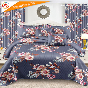 Juegos de Sábanas y Ropa de Cama de Microfibra de Alta Calidad con Estampado Floral Personalizado al por Mayor con Cortinas a Juego a <span class=keywords><strong>Precio</strong></span> de Mayoreo - Product Image 6
