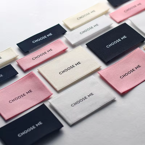 Etichetta di lusso personalizzata in morbido raso per abbigliamento privato con etichetta Premium Master collo etichetta ricamata con tipo di fine piega - Product Image 2