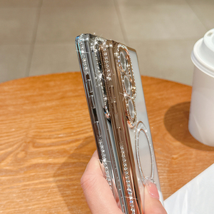 Pour <span class=keywords><strong>Samsung</strong></span> Luxury Electroplated Glitter Diamond Cover <span class=keywords><strong>25</strong></span> <span class=keywords><strong>Ultra</strong></span> Case pour <span class=keywords><strong>Galaxy</strong></span> S24 S23 Plus Caractéristiques de charge sans fil magnétique - Product Image 5