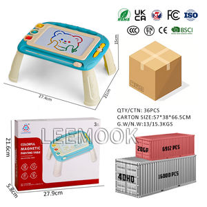 Mainan menulis Doodle warna-warni edukasi dini papan gambar lukis plastik dapat dihapus untuk anak-anak - Product Image 6