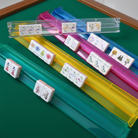 Règle de Mahjong de luxe en PU pour 4 joueurs, plusieurs couleurs au choix, légère, durable, surface lisse, robuste, accessoire de jeu pratique