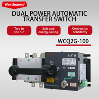 Westhomes WCQ2G-400 ATS pour aéroports avec interverrouillage du signal de commande et commutation automatique/manuelle – Commutateur de transfert automatique