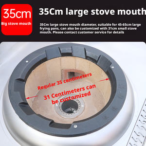 Cuisinière à gaz haute puissance HELAXEN - Spécifique aux restaurants - Certifiée 3C - <span class=keywords><strong>Plaque</strong></span> <span class=keywords><strong>de</strong></span> <span class=keywords><strong>cuisson</strong></span> réfractaire en acier inoxydable - Garantie 1 an - Product Image 3