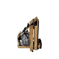Máquina de Remo Plegable de Doble Pista de Madera, Silenciosa, Resistente al Agua/Líquidos, para Uso Comercial, Máquina de Remo de 150 kg para Gimnasio