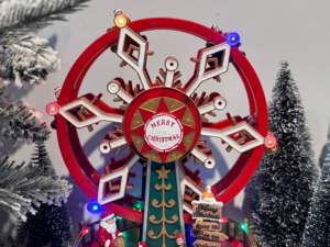 Caja de música de ruedas de la fortuna de escena navideña <span class=keywords><strong>con</strong></span> luz LED personalizada al por mayor de fábrica <span class=keywords><strong>con</strong></span> adornos navideños de escena animada - Product Image 2