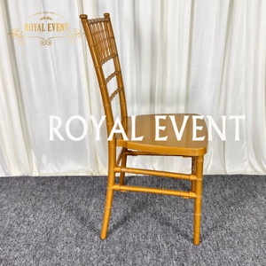 Venta al por mayor de alta calidad Durable apilable PP plástico oro banquete Hotel Tifanny Chiavari boda silla comedor sillas para eventos - Product Image 3