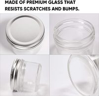 Stocked 4oz Wide Mouth Glass Jam Jar with Tinplate Lids