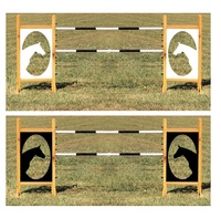 Portable saut obstacle enfant taille cheval saut cheval Silhouette passe-temps cheval pour intérieur ou extérieur amusant
