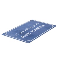 En gros Bleu Tin Sign Vintage Métal Décoré Publicité Affiches Garage Personnalisé Métal Tin Signs Pour La Décoration