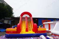 Vente d'usine Lilytoys - Château gonflable pour enfants, château rebondissant, château gonflable d'extérieur avec toboggan et obstacle