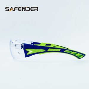 Lunettes de sécurité unisexes pour adultes, demi-montures en polycarbonate anti-rayures, conformes aux normes ANSI Z87.1 + CE EN166, vente en gros en Chine, personnalisables - Product Image 5